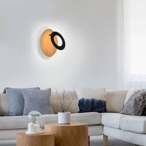 Paul Neuhaus Nevis LED-es fali lámpa fából