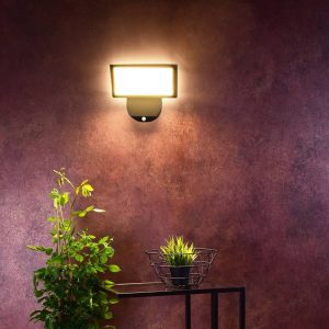 LED kültéri fali lámpa Alkes L érzékelővel