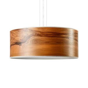 LeuchtNatur Discus lámpa 35cm diófa európai fehér