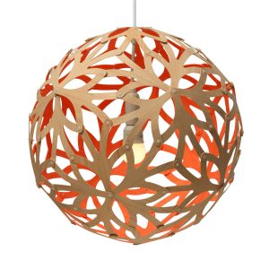 david trubridge Floral függőlámpa Ø 40cm bambusz-piros