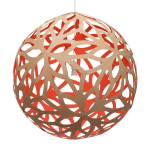 david trubridge Floral függőlámpa Ø80cm bambusz-piros
