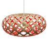 david trubridge Kina függőlámpa Ø 44cm bambusz-vörös
