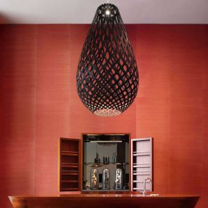 david trubridge Koura függőlámpa 75 cm fekete