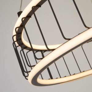 LED függőlámpa Cage Ø 57.5cm