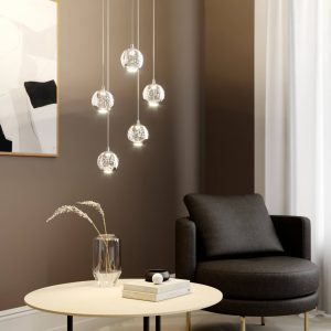 Lucande LED-es függőlámpa Hayley