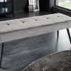 BOUTIQUE szürke bársony ülőpad 100cm