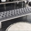CASTLE DELUXE szürke szövet ülőpad 165cm