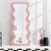 CURVY rózsaszín fali tükör 160cm