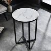 ELEGANCE fehér üveg dohányzóasztal 40cm