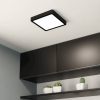 LED mennyezeti lámpa Fueva 5 IP44 3000K fekete 21x21cm 21x21cm