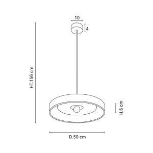 MARKET SET Portinatx függőlámpa Ø 50 cm fehér