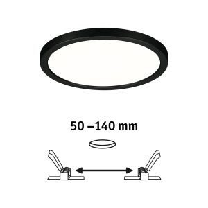 Paulmann Areo LED panel kerek fekete 4000K Ø17.5cm