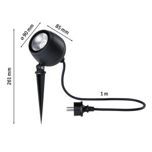 Paulmann Kikolo LED földi tüskés reflektor 8W 3