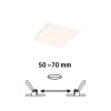 Paulmann Veluna Edge LED süllyesztett IP44 3000K 9x9cm Paulmann Veluna