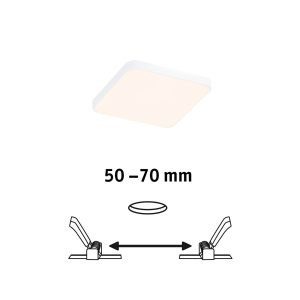 Paulmann Veluna Edge LED süllyesztett IP44 3000K 9x9cm Paulmann Veluna