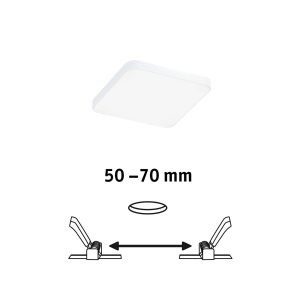 Paulmann Veluna Edge LED süllyesztett IP44 4000K 9x9cm 9x9cm