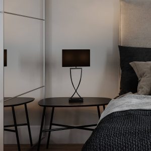 Rydéns Omega asztali lámpa króm/fekete magasság 52cm
