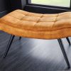 SCANDINAVIA mustársárga bársony lábtartó 40cm