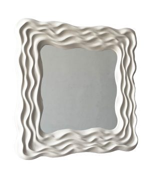 WAVE szürke fa tükör 90cm