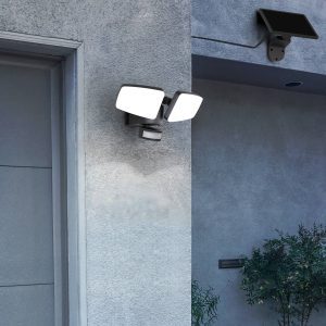 LED napelemes kültéri fali lámpa Duplex