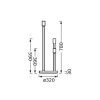 LEDVANCE állólámpa Decor Stick 3-lámpás. Magasság 78cm