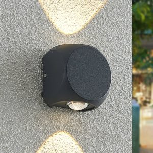 Lindby Esmani LED fali szögl. 2 izzós s.szürke