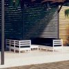 8 részes tömör fenyőfa kerti ülőgarnitúra párnákkal