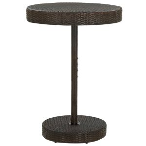 Barna polyrattan kerti asztal 75