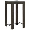 Barna polyrattan kerti bárasztal 60