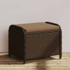 Barna polyrattan kerti szék párnával 58 x 46 x 46 cm