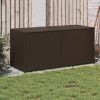 Barna polyrattan kerti tárolóláda 283 l