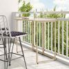 Bézs polyrattan összecsukható kerti asztal 90x51x75 cm