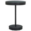 Fekete polyrattan kerti asztal 75