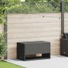 Fekete polyrattan kültéri párna doboz 100x55x55
