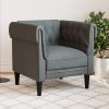 Sötétszürke szövet chesterfield kanapé