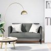 Sötétszürke szövet loveseat kanapé 111 cm