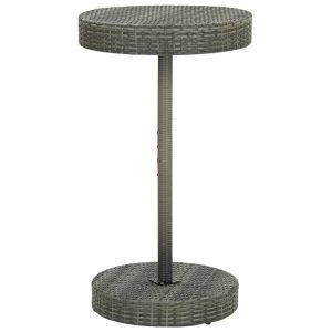 Szürke polyrattan kerti asztal 60