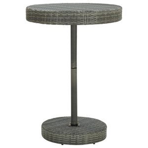 Szürke polyrattan kerti asztal 75