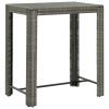Szürke polyrattan kerti bárasztal 100 x 60