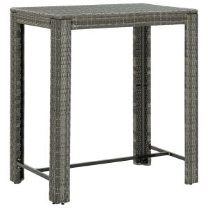 Szürke polyrattan kerti bárasztal 100 x 60