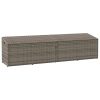 Szürke polyrattan kerti tárolóláda 220x50x58 cm