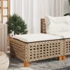 Szürke polyrattan kerti ülőke párnával 63