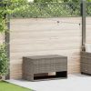 Szürke polyrattan kültéri párna doboz 100x55x55
