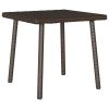 Téglalap barna polyrattan kerti dohányzóasztal 40x40x37cm