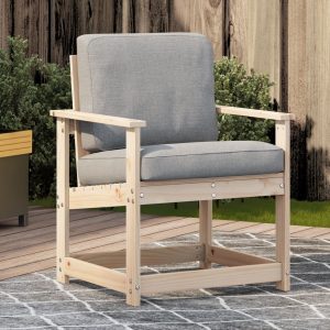 Tömör fenyőfa kerti szék 62 x 55 x 77 cm