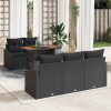 4 darabos szett sötétszürke rattan