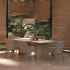 7 részes barna kültéri polyrattan étkezőgarnitúra
