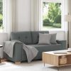 Sötétszürke szövet loveseat kanapé 140 cm