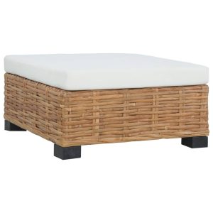 Természetes rattan lábtartó párnával