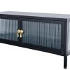 AMSTERDAM fekete üveg vitrin 90cm